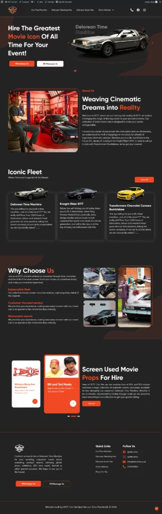 BTTF Car Website