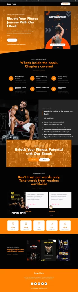 Fitness Ebook Website