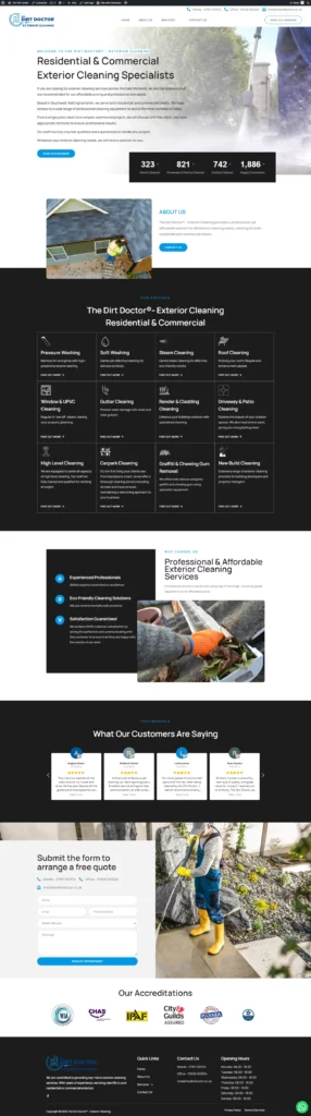 The Dirt Doctor Cleaning Webiste