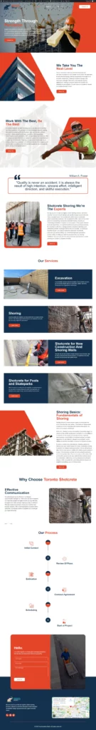 Toronto Shortcrete Construction Website